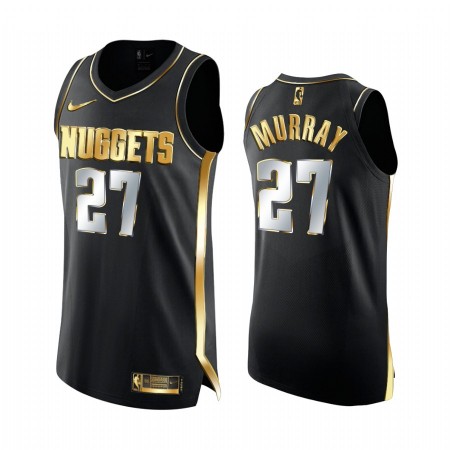 Maglia NBA Denver Nuggets Jamal Murray 27 2020-21 Nero Golden Edition Swingman - Uomo